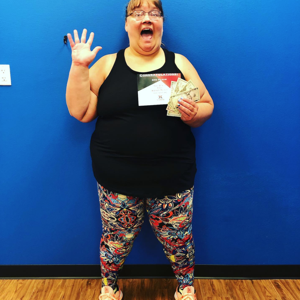 Fitness challenge winner Angela Setty won the workout challenge in Post Falls Idaho
