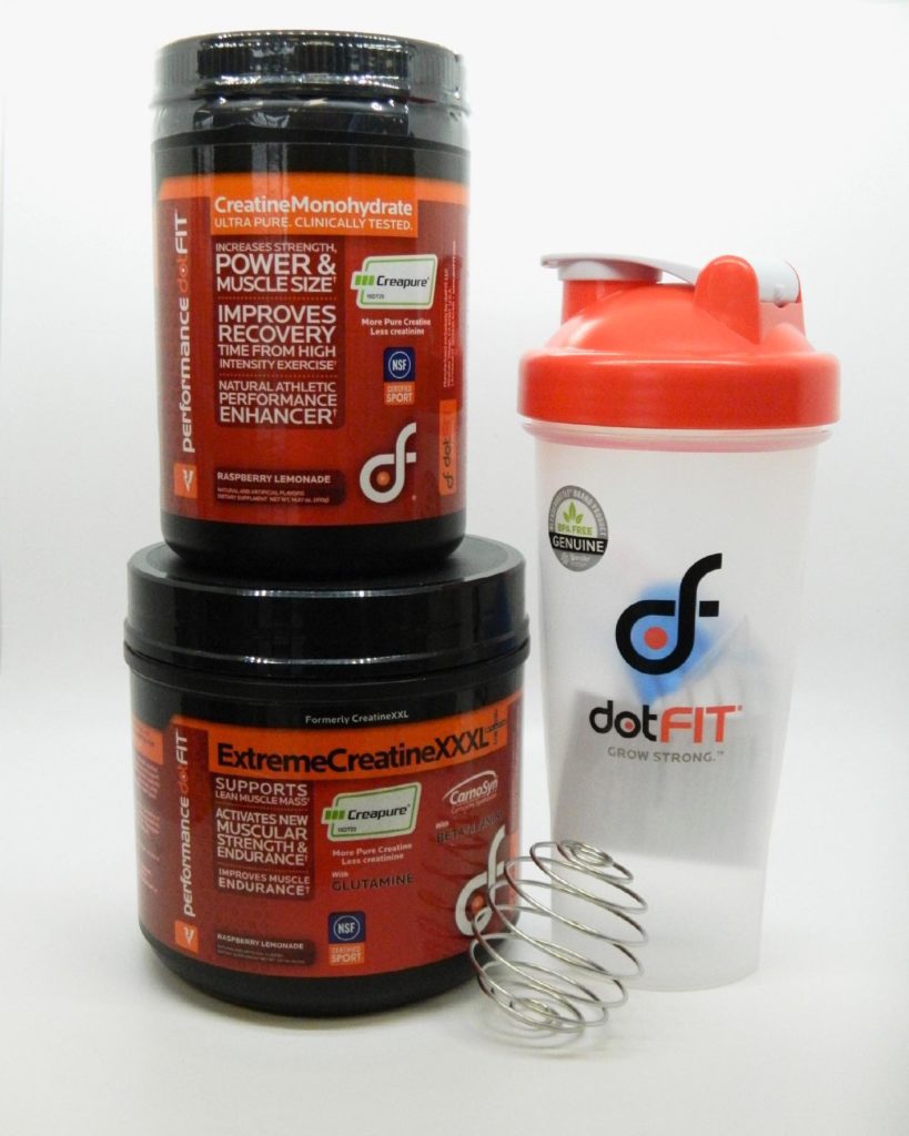 Kitefit holding some dotFIT creatine after a personal training morning session in Post Falls